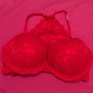 Red lace back VS bra